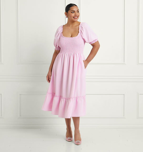 The Louisa Nap Dress - Ballerina Pink Crepe