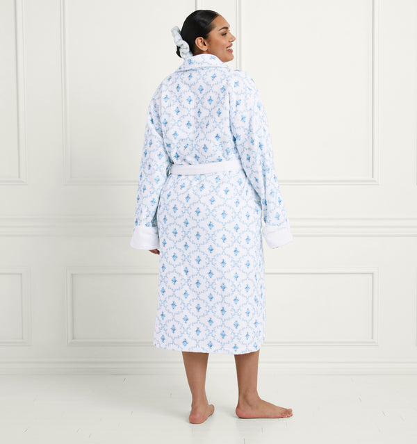 The Hotel Robe - Blue Trellis