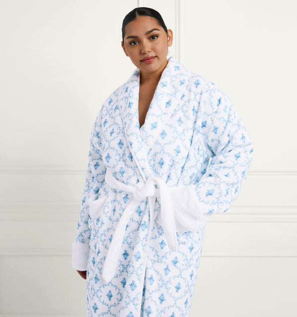 The Hotel Robe - Blue Trellis