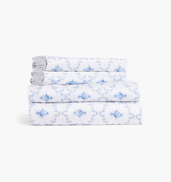Blue Trellis Sheet Set