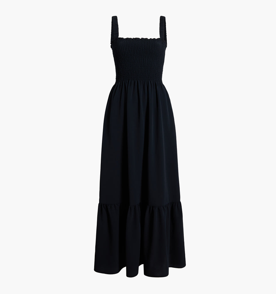 The Anjuli Nap Dress - Black Crepe – Hill House Home