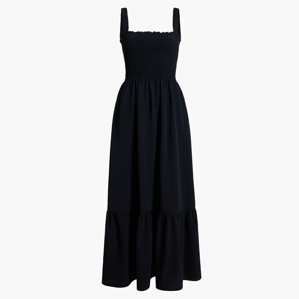 The Anjuli Nap Dress - Black Crepe – Hill House Home