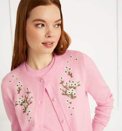 Embroidered long cardigan new arrivals