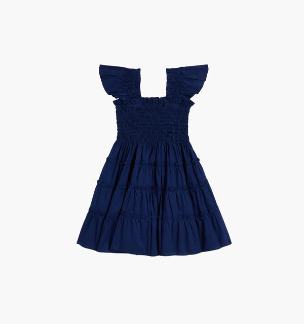The Baby Ellie Nap Dress - Navy Cotton