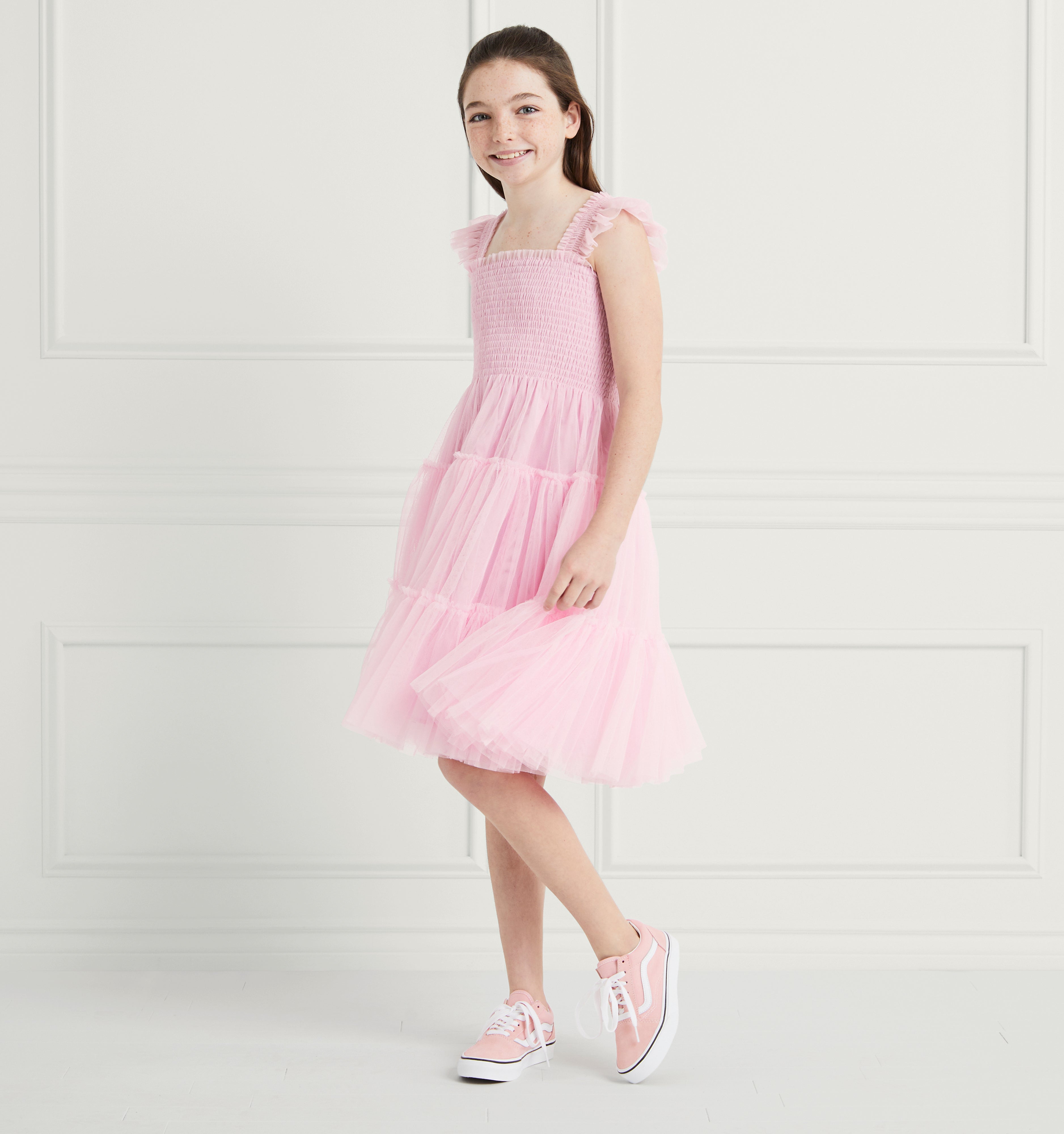 The Tiny Tulle Ellie Nap Dress | Powder Blue | Hill House Home - 7-8Y