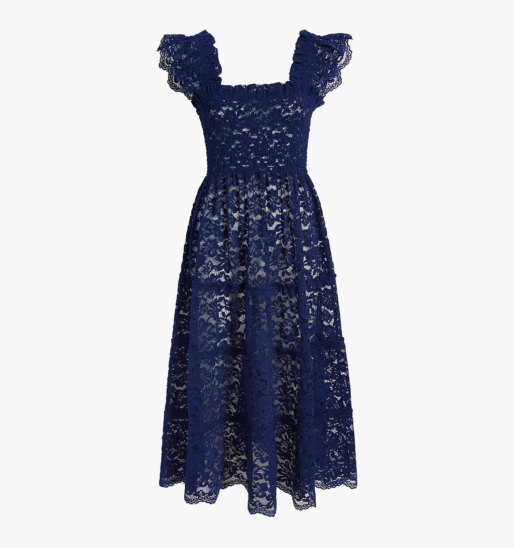 The Lace Ellie Nap Dress - Navy Lace Hill House Home The Lace Ellie Nap Dress - Navy Lace Hill House Home