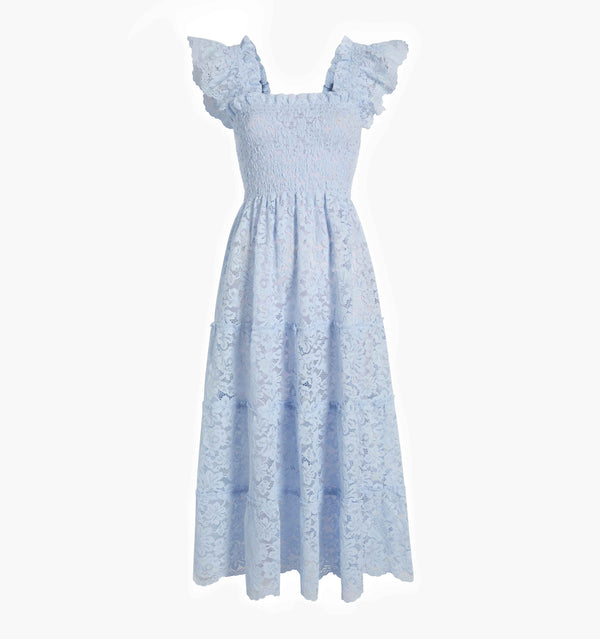 The Lace Ellie Nap Dress - Powder Blue Lace