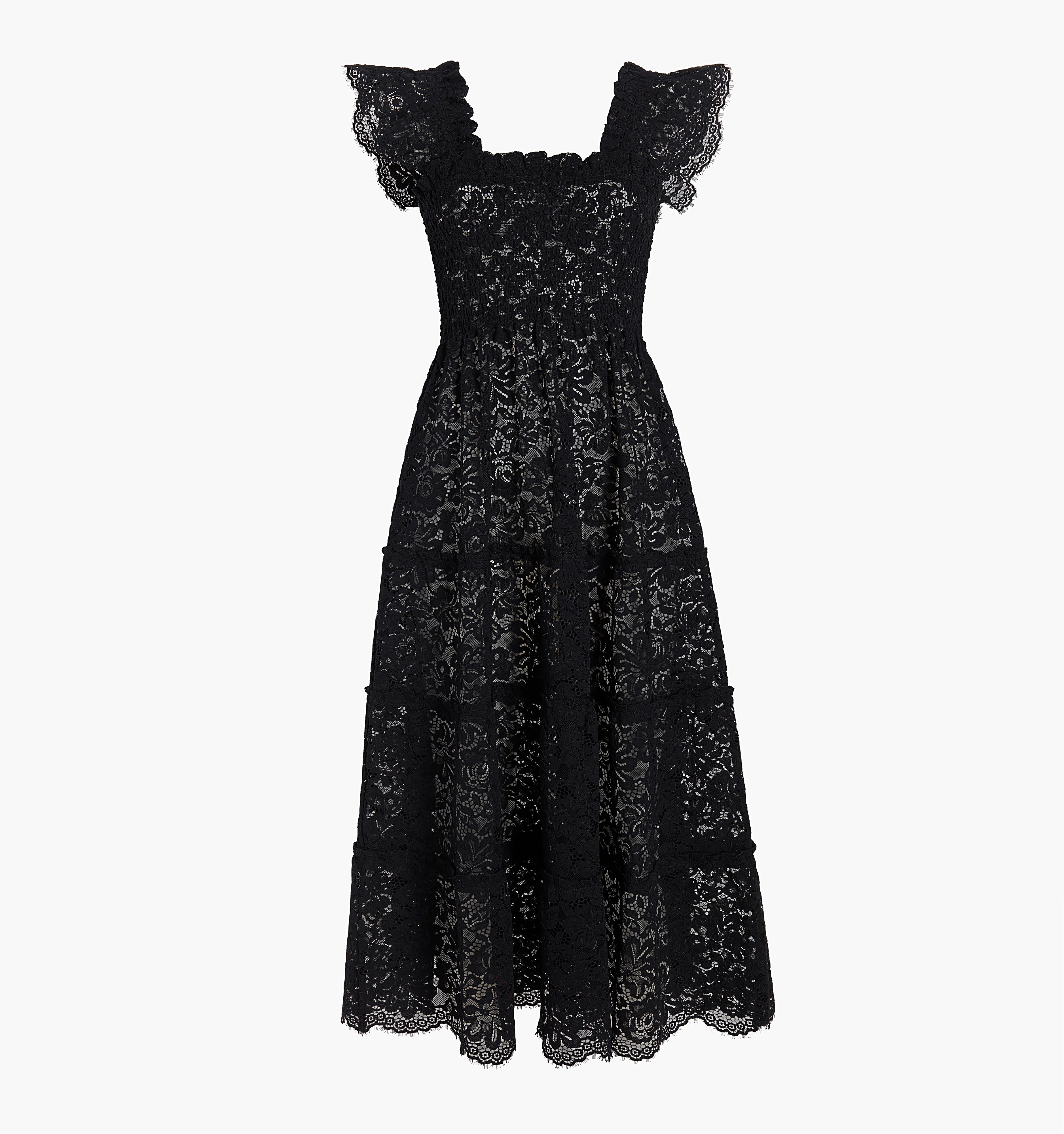 The Lace Ellie Nap Dress - Black Lace – Hill House Home