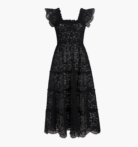 The Lace Anjuli Nap Dress - Black Lace