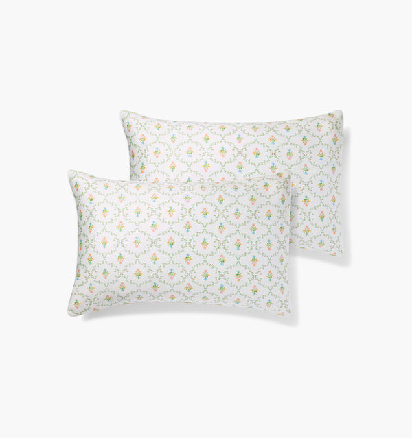 Pastel Trellis Pillowcase Set color:pastel trellis