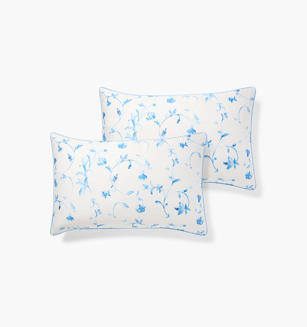 Botanical Pillowcase Set color:blue botanical