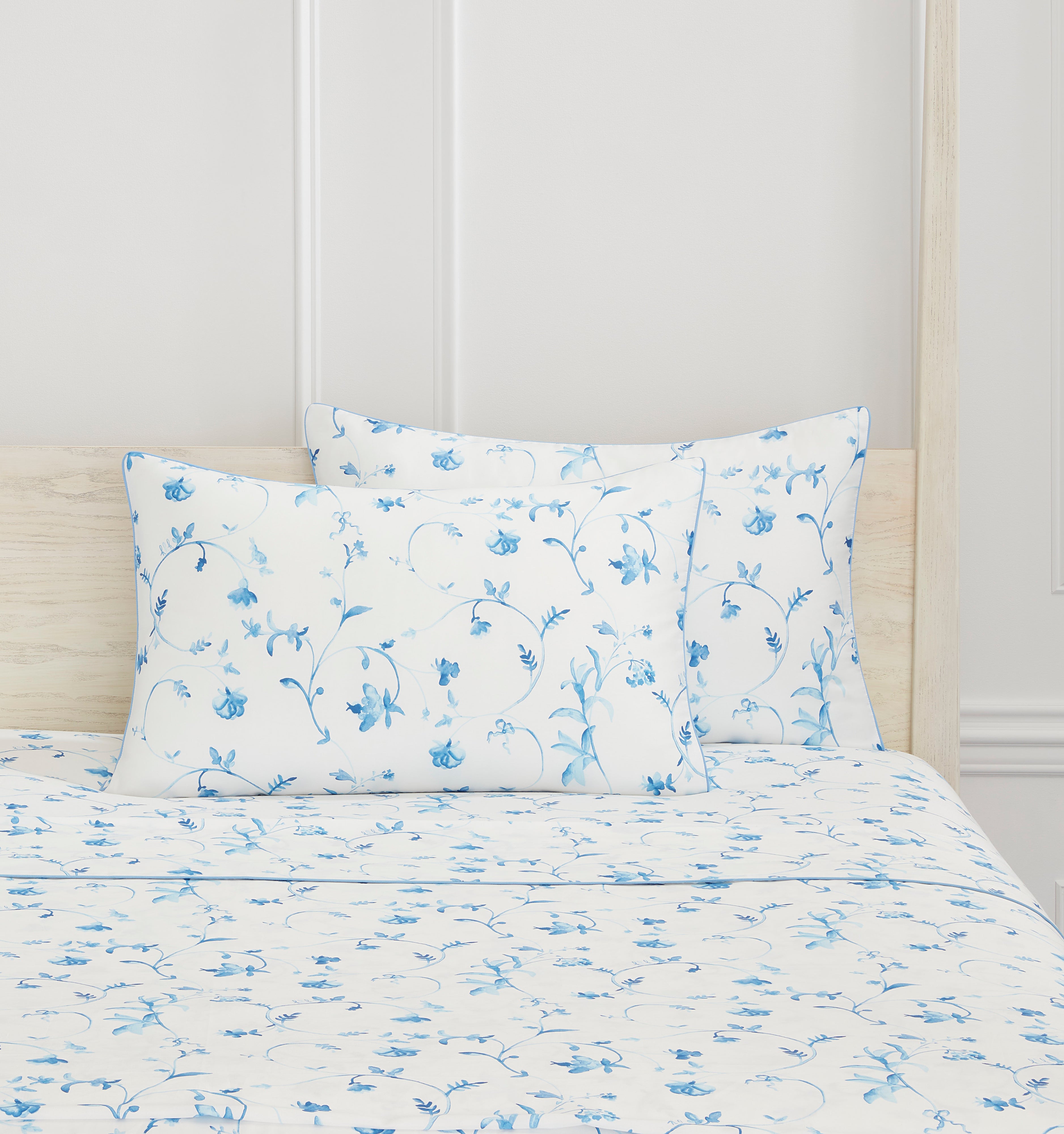 Botanical Pillowcase Set color:blue botanical