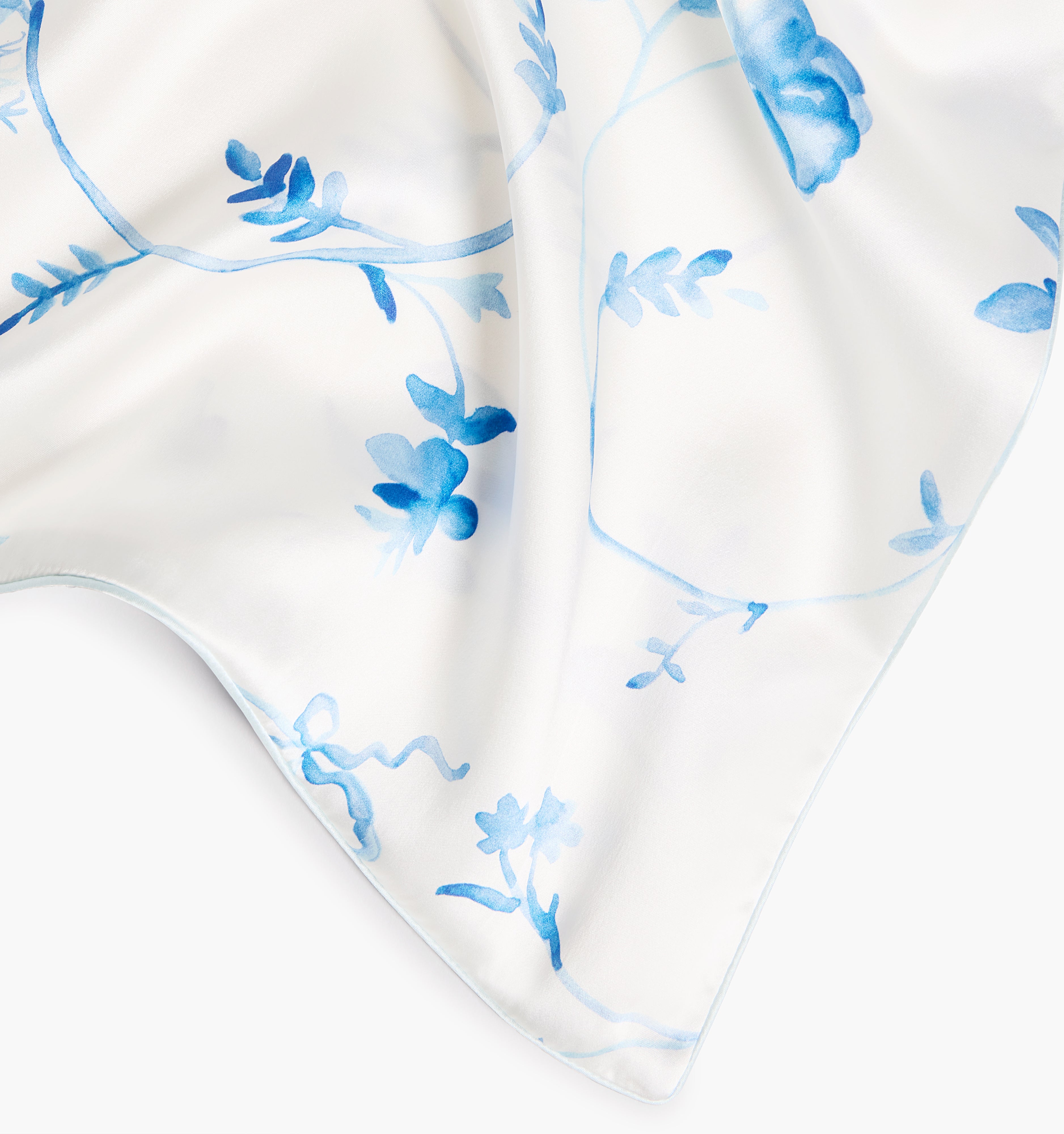Sisi Silk Pillowcase - Blue Botanical color:blue botanical