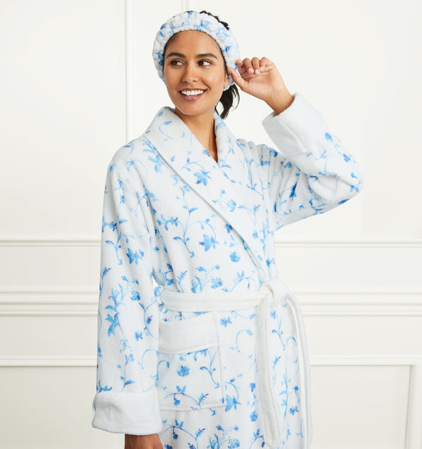 The Bath Headband - Blue Botanical