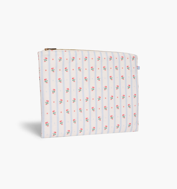 The Big Pouch - Floral Stripe
