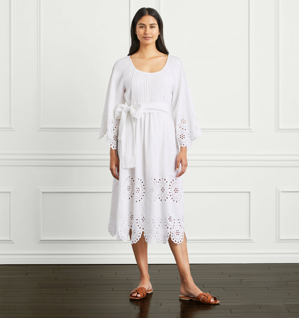The Cora Dress - White Linen