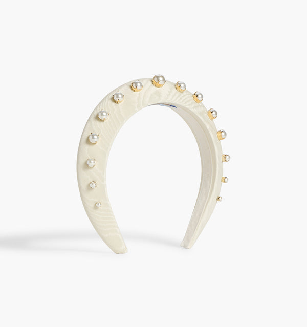 The Pearl Halo Headband - Off White color:off white