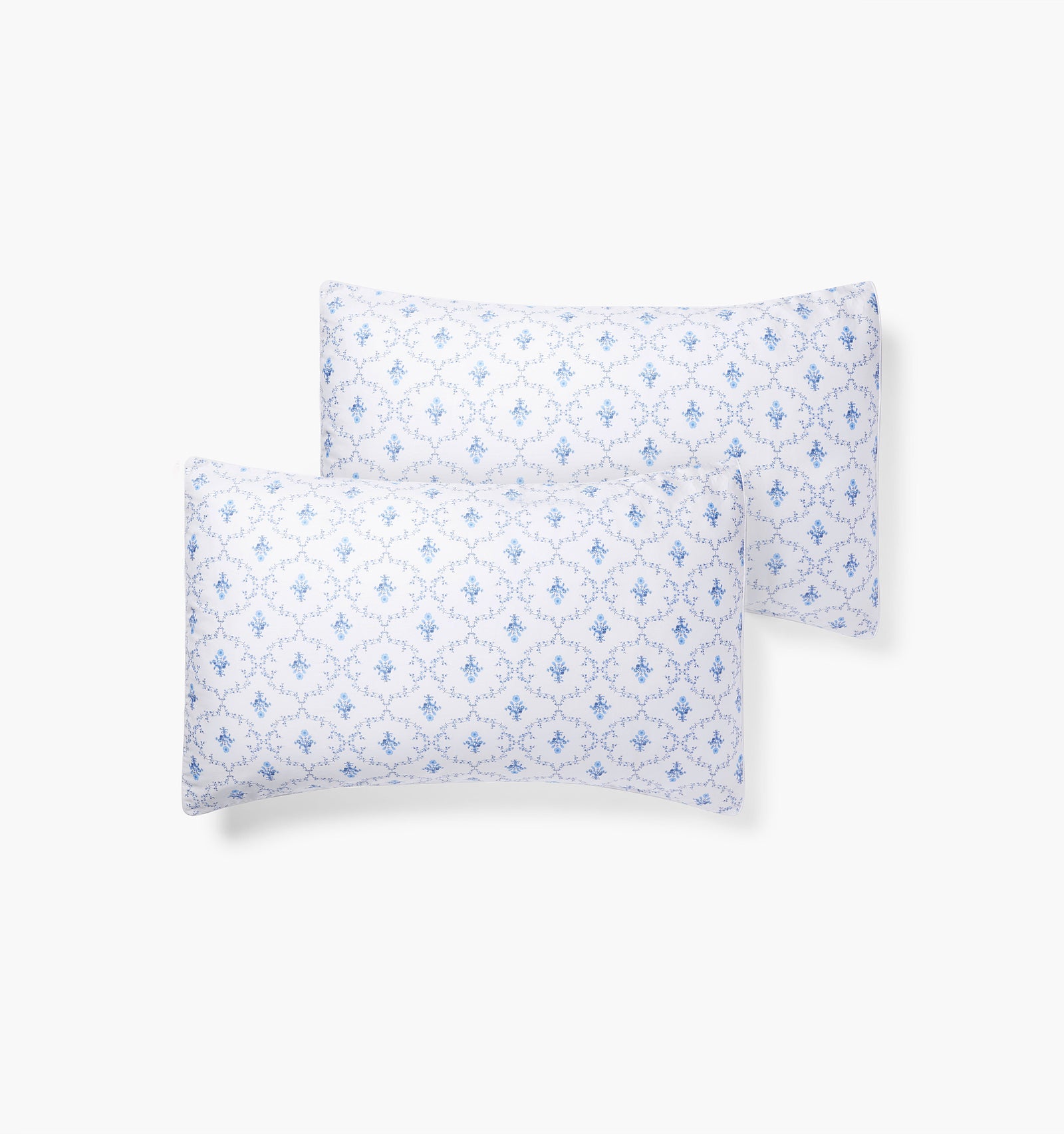 Blue Trellis Pillowcase Set